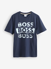 BOSS Blue Logo Short Sleeve T-Shirt - Image 1 of 1