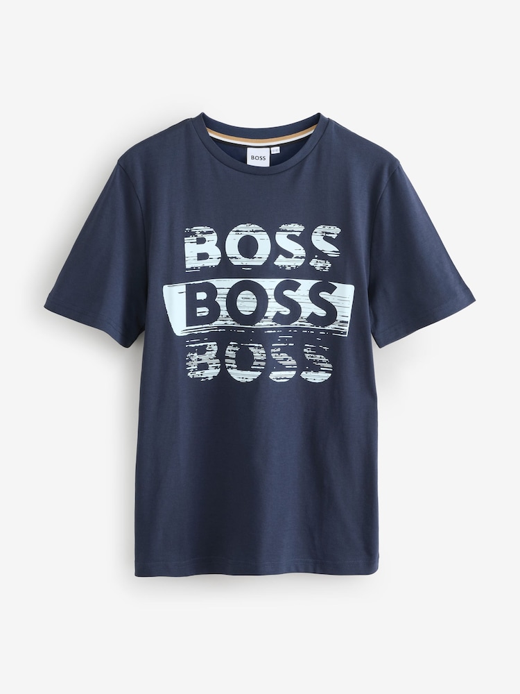 BOSS Blue Logo Short Sleeve T-Shirt - Image 1 of 1