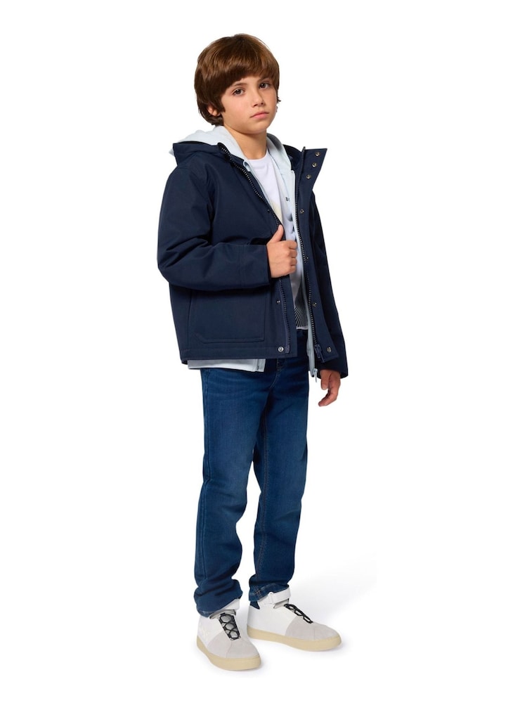 BOSS Blue Logo Zip front Hooded Jacket - Image 1 of 5 BOSS Blue Logo Zip front Hooded Jacket - Image 1 of 5