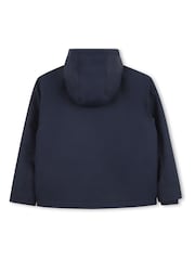 BOSS Blue Logo Zip front Hooded Jacket - Image 4 of 5