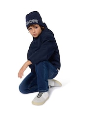BOSS Blue Logo Beanie Hat - Image 3 of 4