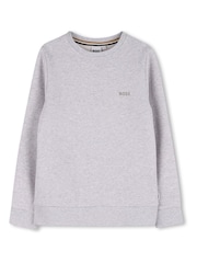 BOSS Grey Logo Sweatshirt - Image 1 of 3
