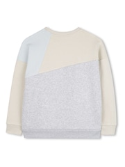 BOSS Natural Logo Colourblock Sweat Top - Image 3 of 4