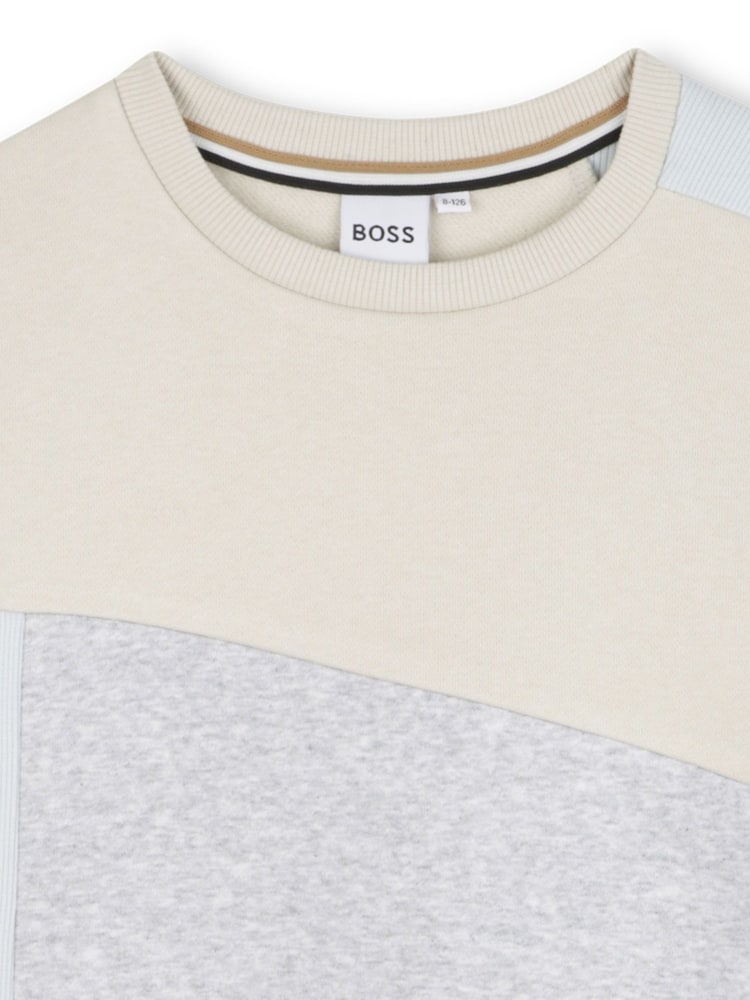 BOSS Natural Logo Colourblock Sweat Top - Image 4 of 4