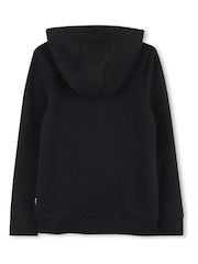 BOSS Black Logo Colourblock Zip Up Front Pocket Hoodie - Image 2 of 3