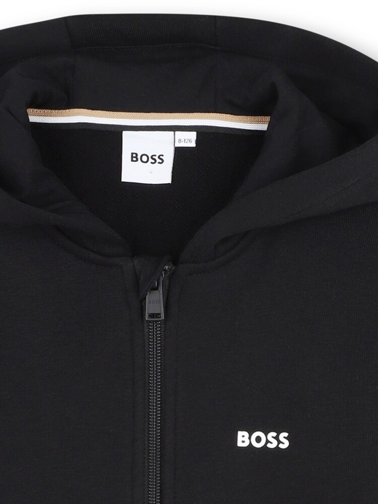 BOSS Black Logo Colourblock Zip Up Front Pocket Hoodie - Image 3 of 3 BOSS Black Logo Colourblock Zip Up Front Pocket Hoodie - Image 3 of 3