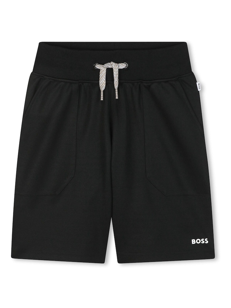 BOSS Black Logo Tie Waist Shorts - Image 1 of 4 BOSS Black Logo Tie Waist Shorts - Image 1 of 4