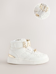 Baker by Ted Baker Girls White Charm Hi-Top Trainers - Image 1 of 6