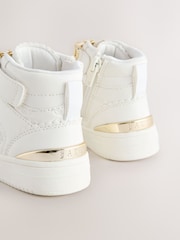 Baker by Ted Baker Girls White Charm Hi-Top Trainers - Image 4 of 6