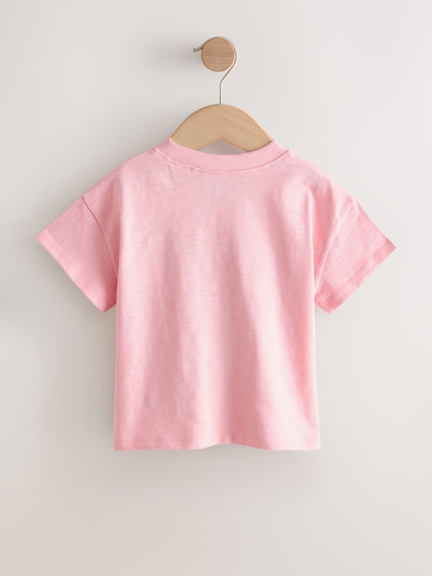 Next：日本 ピンク フラワー - 半袖 刺繍入り Tシャツ（3か月〜7 歳