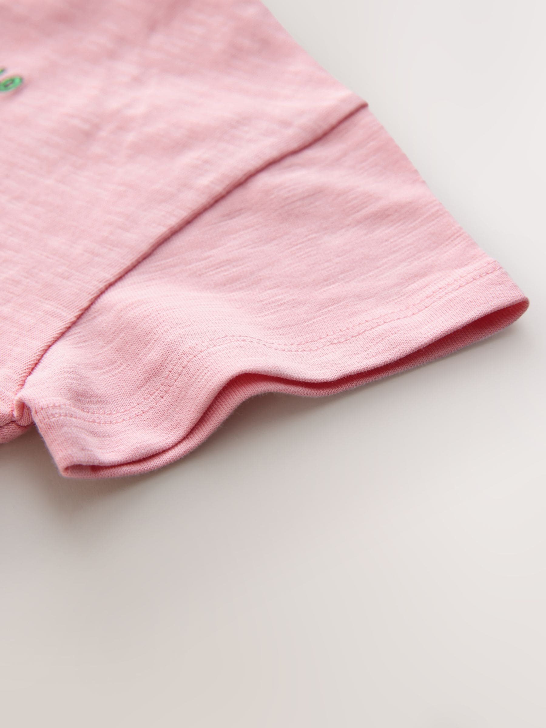 Next：日本 ピンク フラワー - 半袖 刺繍入り Tシャツ（3か月〜7 歳