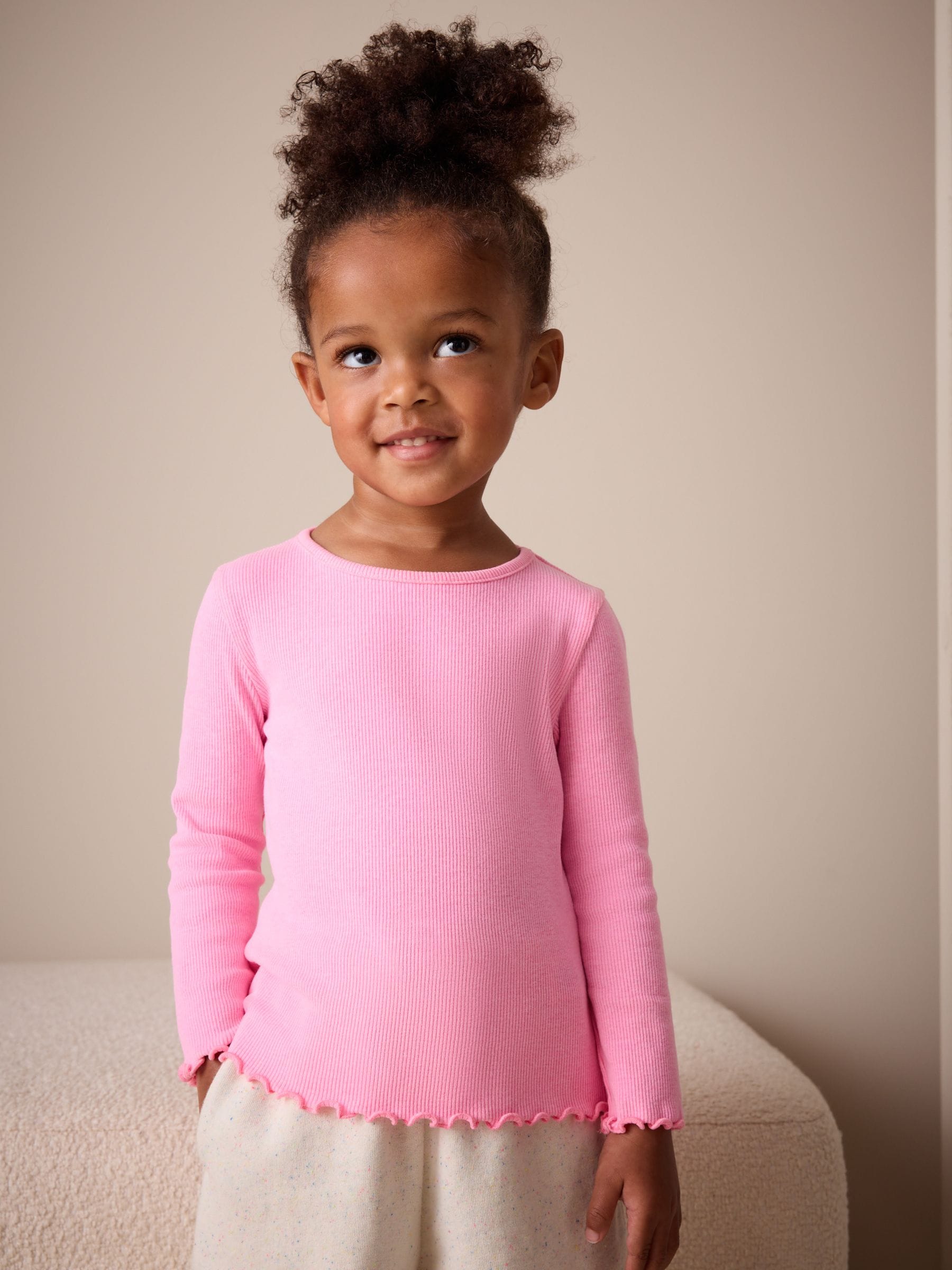 piii♡ Buy Pink Rib Long Sleeve T-Shirt (3mths-7yrs) from Next USA