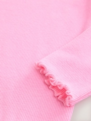 Pink Rib Long Sleeve T-Shirt (3mths-7yrs) - Image 4 of 4