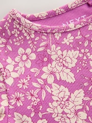 Púrpura floral - Short Sleeve Rib T-Shirt (3mths-7yrs) - Imagen 6 de 7