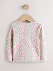 Pink/Green Rib Long Sleeve T-Shirt (3mths-7yrs) - Image 6 of 8