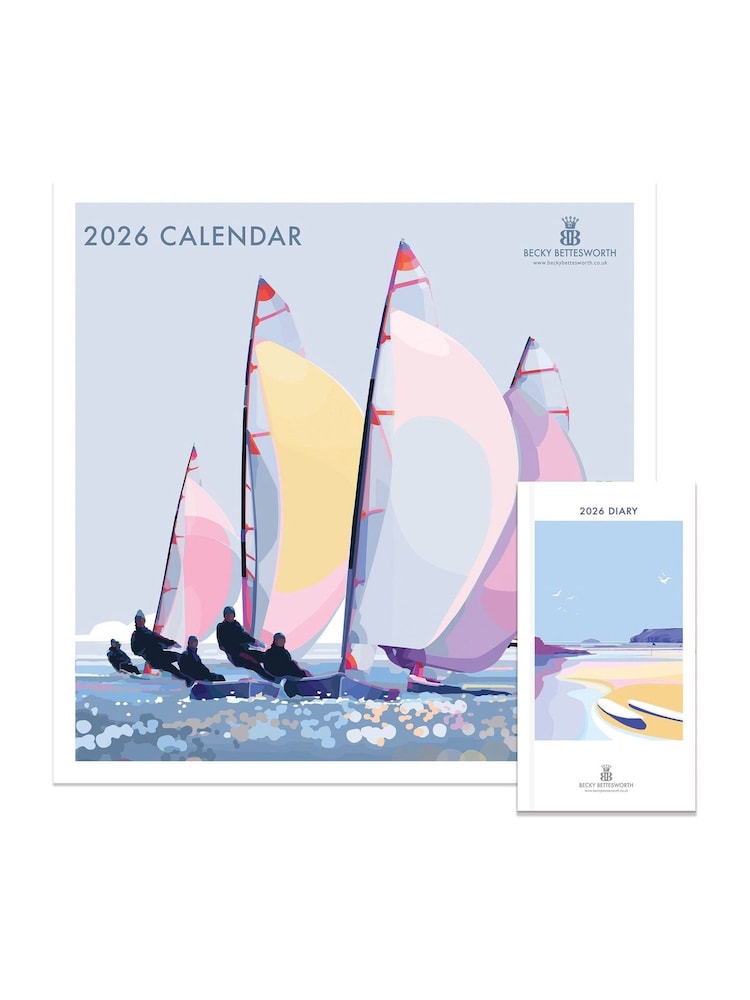 Portico Designs 2026 B Bettesworth Coastal Calendar & Slim Diary Set - Image 1 of 6 Portico Designs 2026 B Bettesworth Coastal Calendar & Slim Diary Set - Image 1 of 6