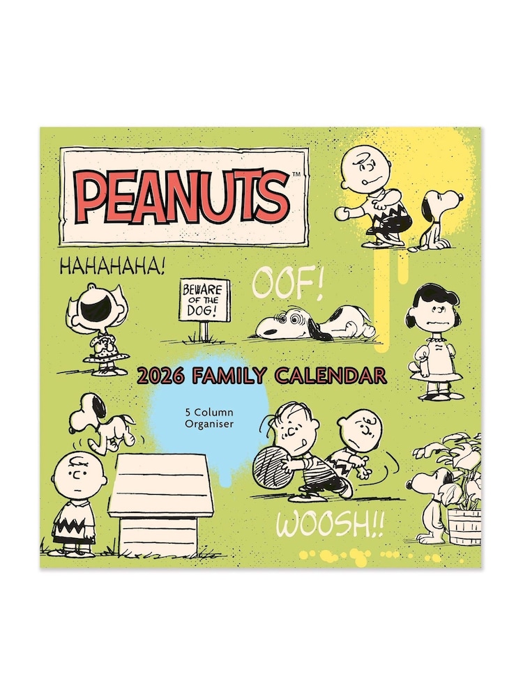Portico Designs 2026 Peanuts Square Family Calendar  A5 Wiro Diary Set - Image 2 of 6