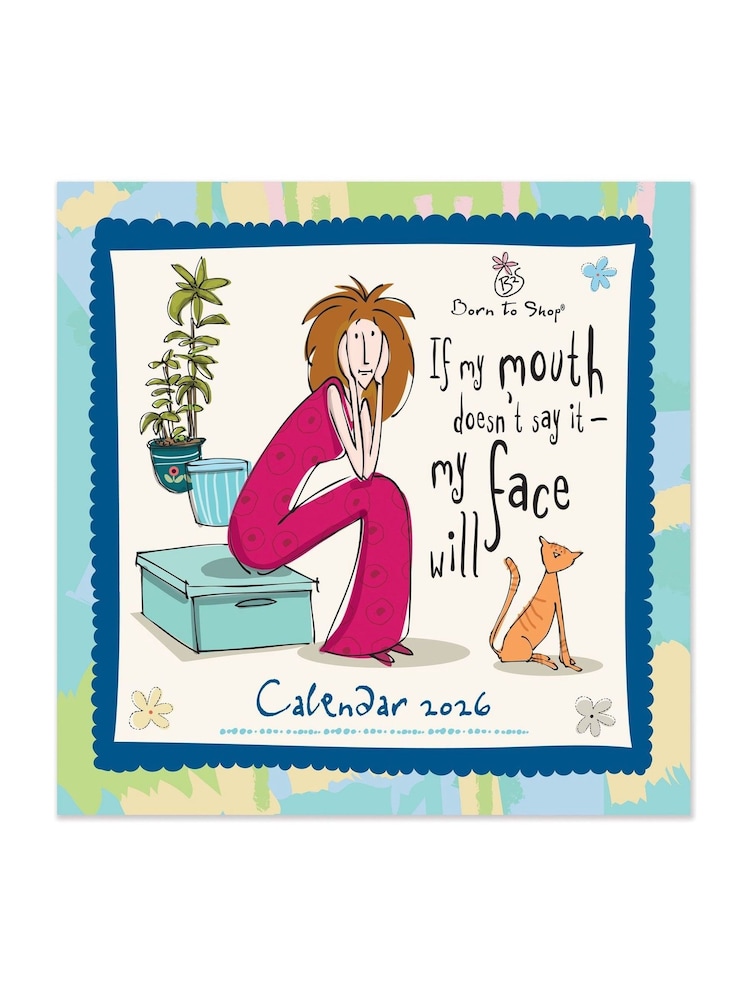 Portico Designs 2026 Born to Shop Square Calendar & Slim Diary Set - Image 2 of 6