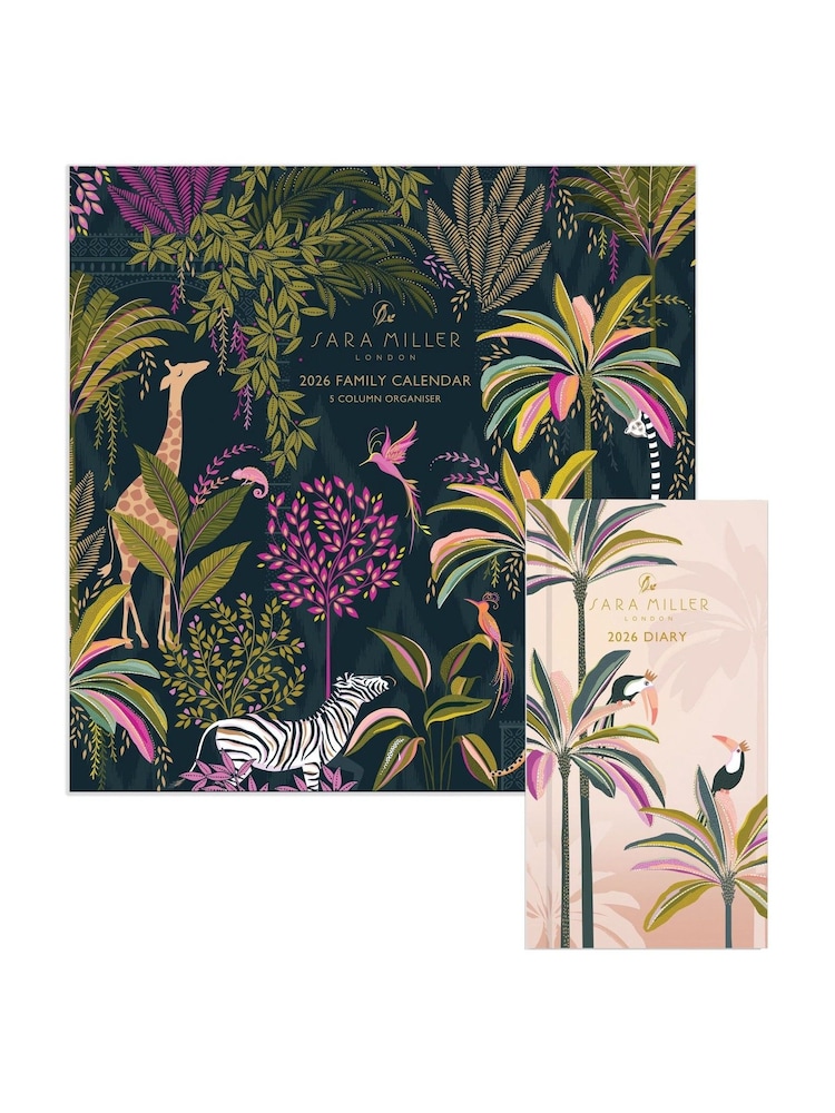 Sara Miller 2026 Square Family Organiser Calendar & Slim Diary Set - Image 1 of 6 Sara Miller 2026 Square Family Organiser Calendar & Slim Diary Set - Image 1 of 6
