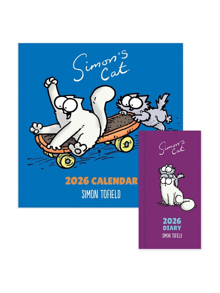 Portico Designs 2026 Simon's Cat Square Wall Calendar & Slim Diary Set - Image 1 of 6