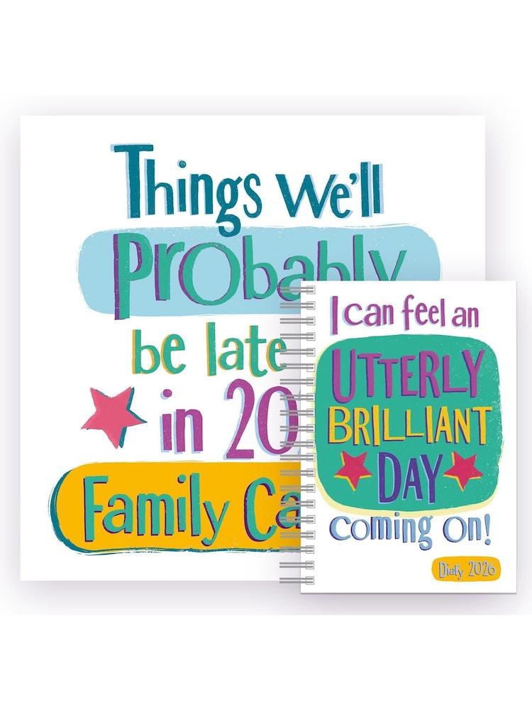 Portico Designs 2026 The Brightside Family Calendar & A5 Diary Set - Image 1 of 6 Portico Designs 2026 The Brightside Family Calendar & A5 Diary Set - Image 1 of 6