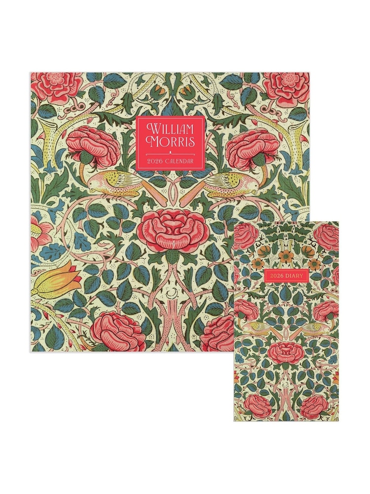 William Morris 2026 WM Square Wall Calendar & Slim Diary Set - Image 1 of 6 William Morris 2026 WM Square Wall Calendar & Slim Diary Set - Image 1 of 6