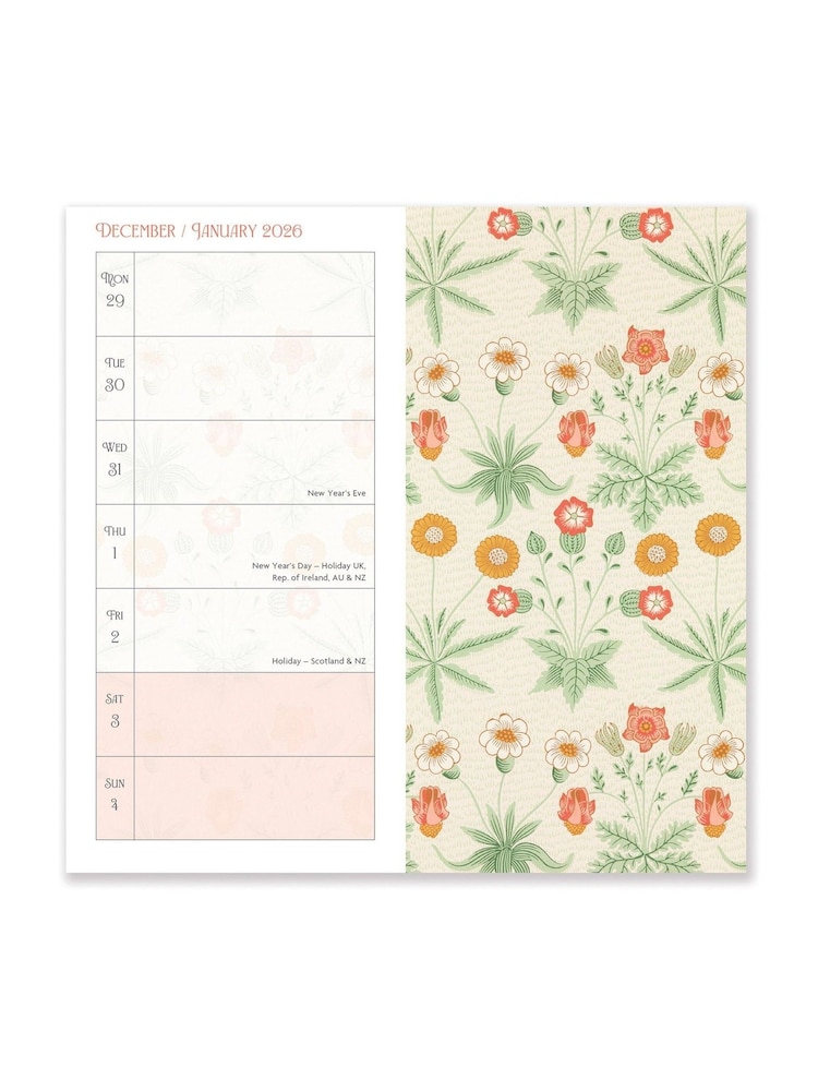 William Morris 2026 WM Square Wall Calendar & Slim Diary Set - Image 6 of 6 William Morris 2026 WM Square Wall Calendar & Slim Diary Set - Image 6 of 6