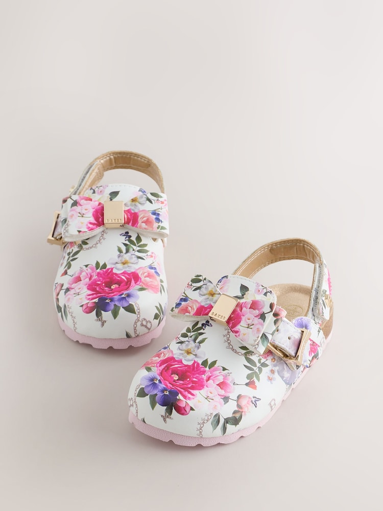 Baker by Ted Baker Floral Mocassin Mule Clog Sandals - Image 1 of 5