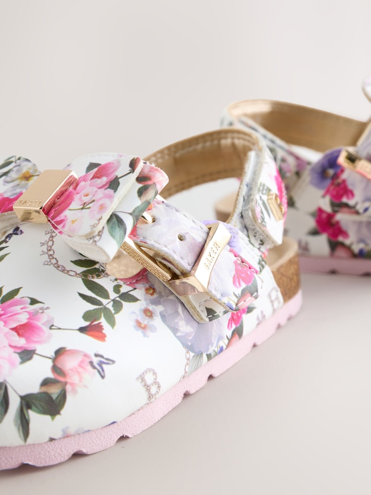 Baker by Ted Baker Floral Mocassin Mule Clog Sandals - Image 5 of 5