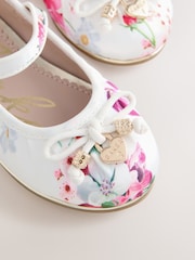 Baker by Ted Baker Floral Satin Mary Jane Occasion Shoes - Image 3 of 7
