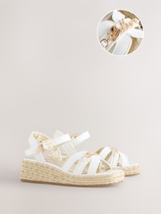 Baker by Ted Baker Occasion Heeled Wedge White Sandals - Image 1 of 4