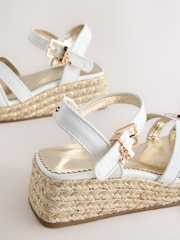 Baker by Ted Baker Occasion Heeled Wedge White Sandals - Image 4 of 4