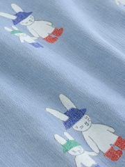 Blue Denim Rabbit Print Short Sleeve Baby Romper (0mths-3yrs) - Image 12 of 12