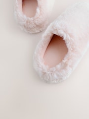 Pink Faux Fur Mule Slippers - Image 3 of 5