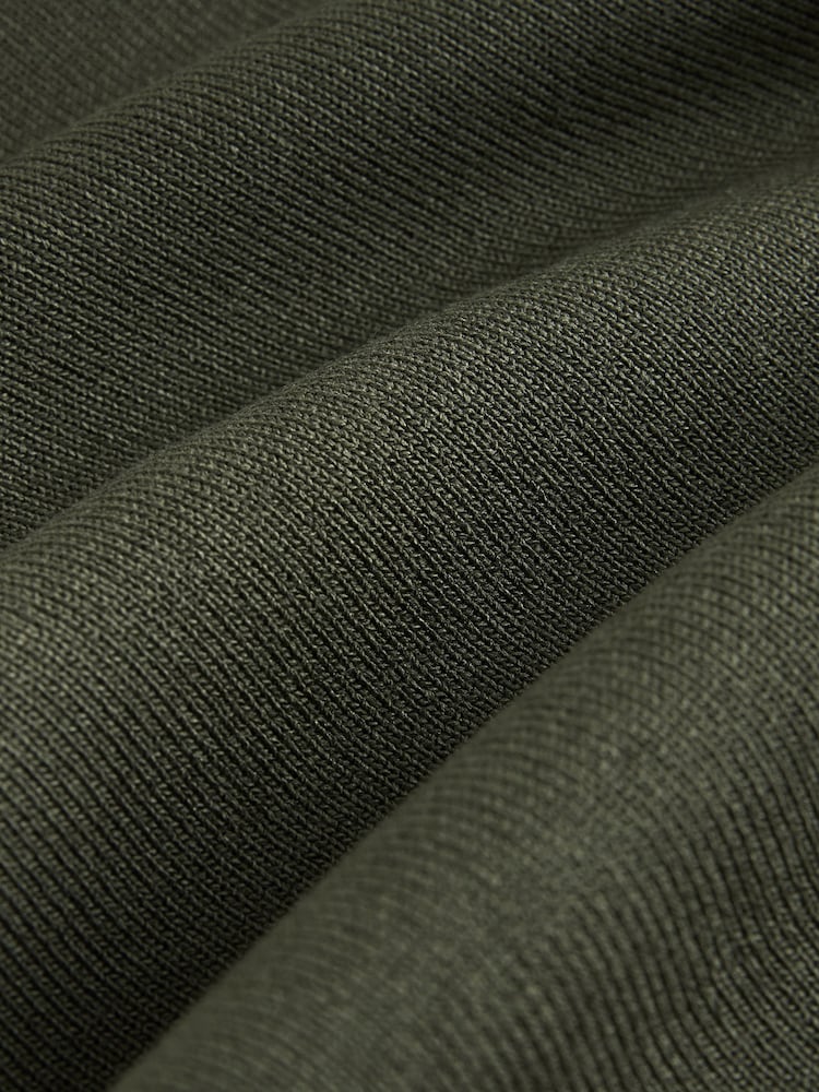 كاكي أخضر - Crew Neck Tipped Mini Dress - صورة 8 من 8 كاكي أخضر - Crew Neck Tipped Mini Dress - صورة 8 من 8