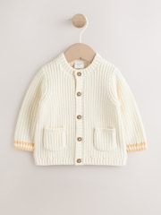 Yellow My Sunshine Knitted Embroidered Baby Cardigan - Image 1 of 7