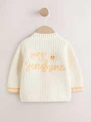 Yellow My Sunshine Knitted Embroidered Baby Cardigan - Image 2 of 7