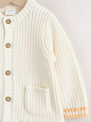 Yellow My Sunshine Knitted Embroidered Baby Cardigan - Image 6 of 7