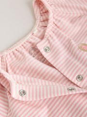 Pink Character All Over Printed Button Through Jersey Baby Rompers 4 Pack - Image 11 of 14