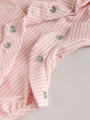 Pink Character All Over Printed Button Through Jersey Baby Rompers 4 Pack - Image 14 of 14