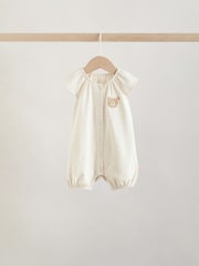 Pink Character All Over Printed Button Through Jersey Baby Rompers 4 Pack - Image 3 of 14