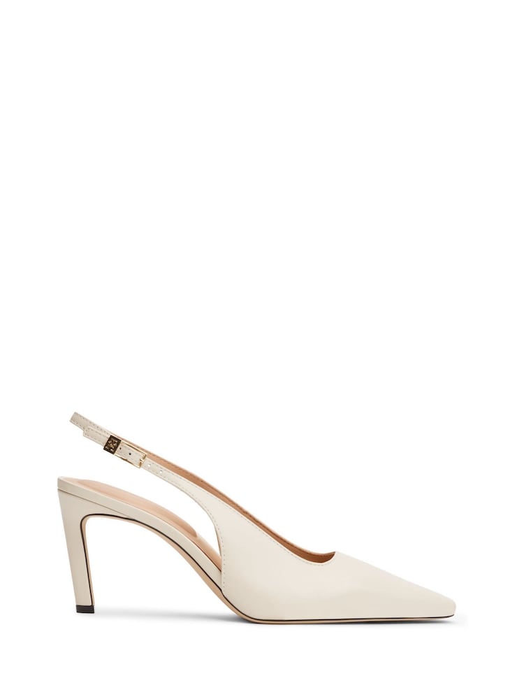 Tommy Hilfiger Leather Pointed Toe Slingback Heels - Bild 2 von 4