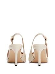 Tommy Hilfiger Leather Pointed Toe Slingback Heels - Bild 4 von 4