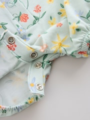 Yellow and Blue Floral Fairy Mouse 4 Pack Jersey Baby Rompers 4 Pack - Image 11 of 14