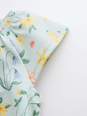 Yellow and Blue Floral Fairy Mouse 4 Pack Jersey Baby Rompers 4 Pack - Image 13 of 14