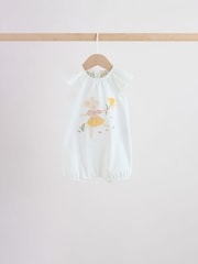 Yellow and Blue Floral Fairy Mouse 4 Pack Jersey Baby Rompers 4 Pack - Image 2 of 14