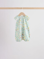 Yellow and Blue Floral Fairy Mouse 4 Pack Jersey Baby Rompers 4 Pack - Image 3 of 14