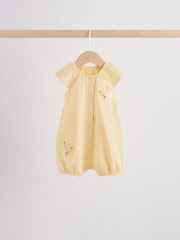 Yellow and Blue Floral Fairy Mouse 4 Pack Jersey Baby Rompers 4 Pack - Image 4 of 14