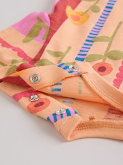 Red Sunbaked Patterened Jersey Baby Rompers 3 Pack - Image 10 of 10