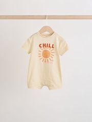 Red Sunbaked Patterened Jersey Baby Rompers 3 Pack - Image 3 of 10